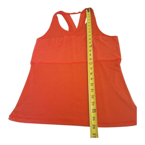 Lululemon Pedal To The Medal Singlet Tank Orange size 10 Heathered Alarming - Picture 8 of 12